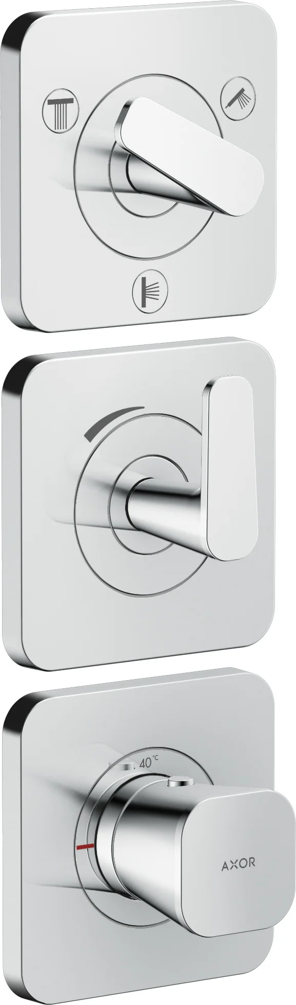Hansgrohe AXOR Citterio C Thermostatmodul 380/120 UP FS Chrom, Unterputz, 3 Verbraucher, DN20, max. Durchfluss 30 l/min Hansgrohe AXOR Citterio C Thermostatmodul 380/120 UP FS Chrom, Unterputz, 3 Verbraucher, DN20, max. Durchfluss 30 l/min