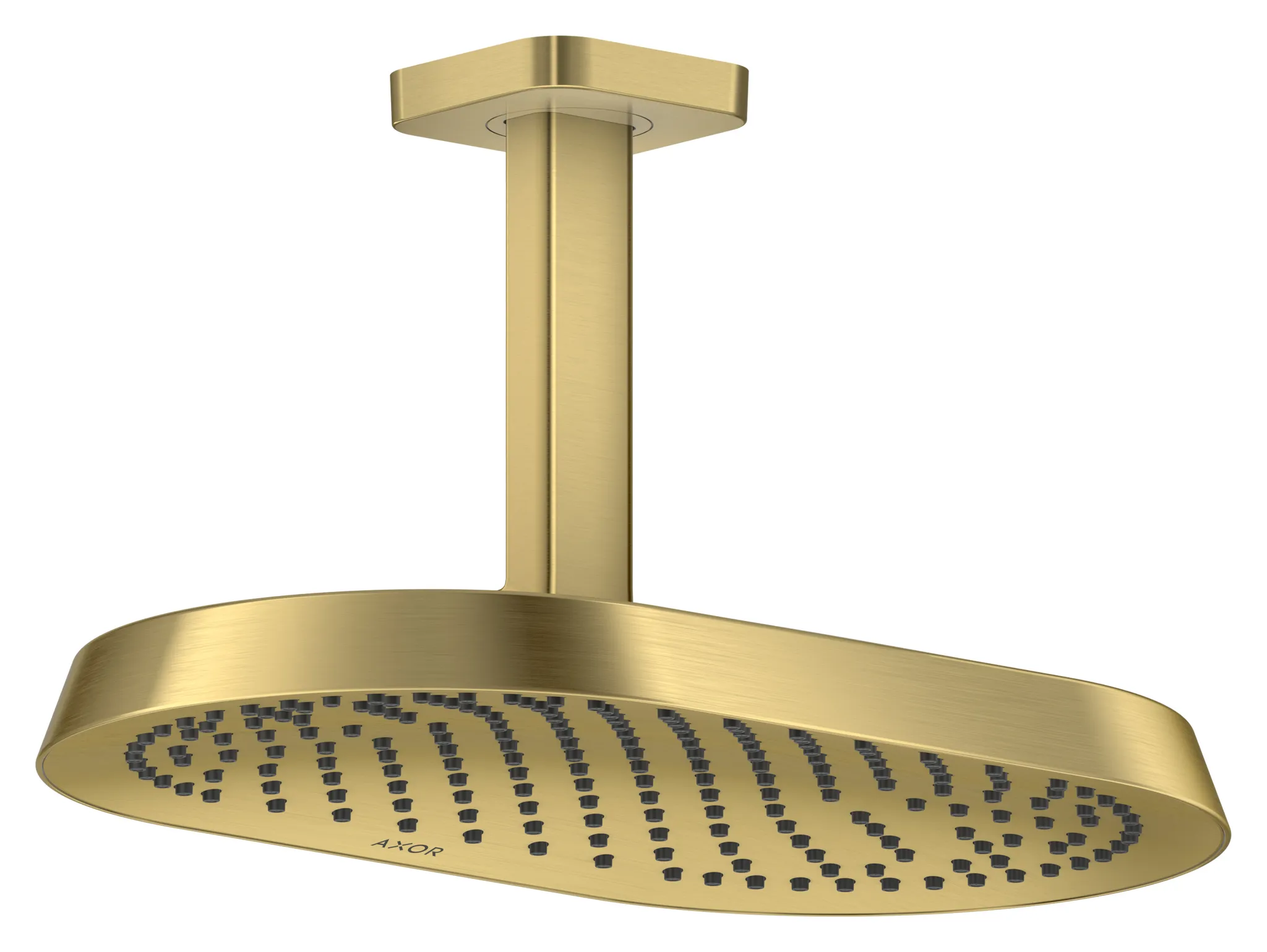 Hansgrohe AXOR ShowerSphere Kopfbrause 370x220 mm, 1jet EcoSmart mit Deckenanschluss BB, Brushed Brass Hansgrohe AXOR ShowerSphere Kopfbrause 370x220 mm, 1jet EcoSmart mit Deckenanschluss BB, Brushed Brass