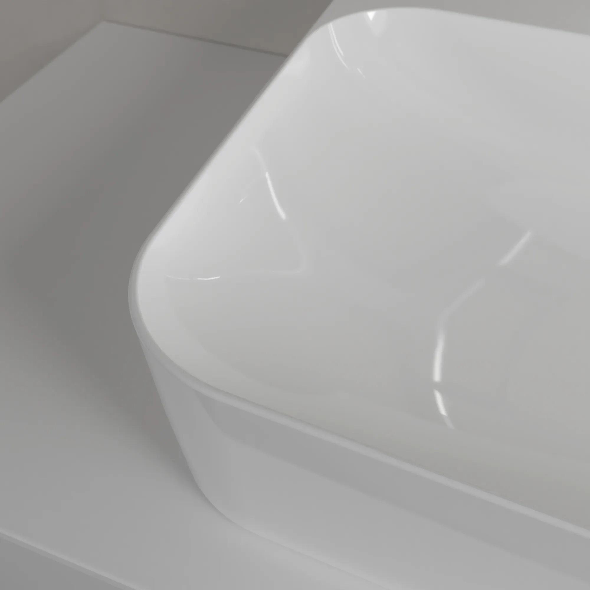 Villeroy & Boch Wandwaschtisch aus TitanCeram geschliffen „Finion“ 1000 × 470 × 165 mm, Hahnlochposition links und rechts, mit Hahnlochbohrung in Weiß Alpin, mit CeramicPlus Villeroy & Boch Wandwaschtisch aus TitanCeram geschliffen „Finion“ 1000 × 470 × 165 mm, Hahnlochposition links und rechts, mit Hahnlochbohrung in Weiß Alpin, mit CeramicPlus