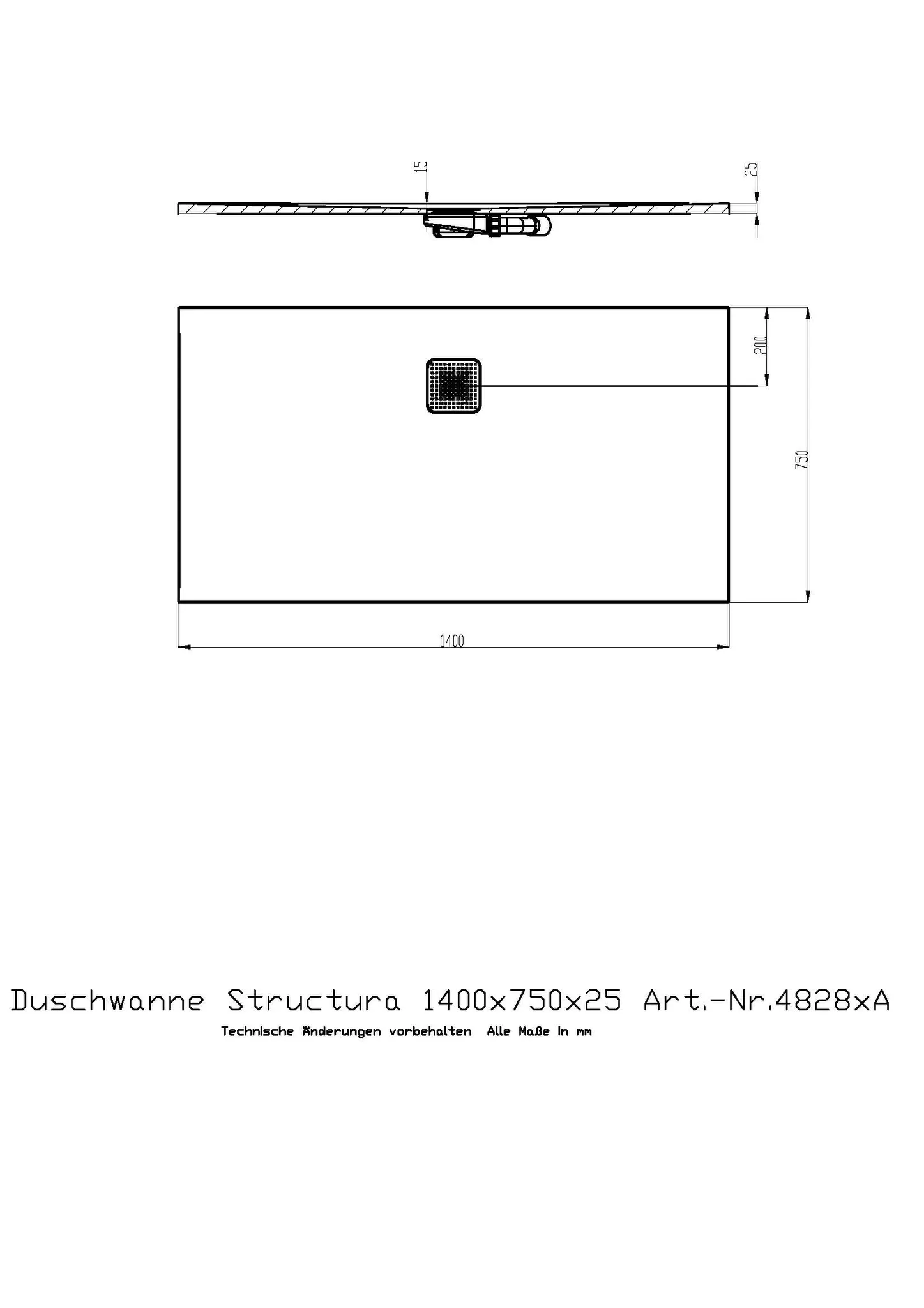 Duschwanne Structura 1400x750x25 in gesoftete Schieferoptik, mit Antirutsch B, Material Solique, Weiß Duschwanne Structura 1400x750x25 in gesoftete Schieferoptik, mit Antirutsch B, Material Solique, Weiß
