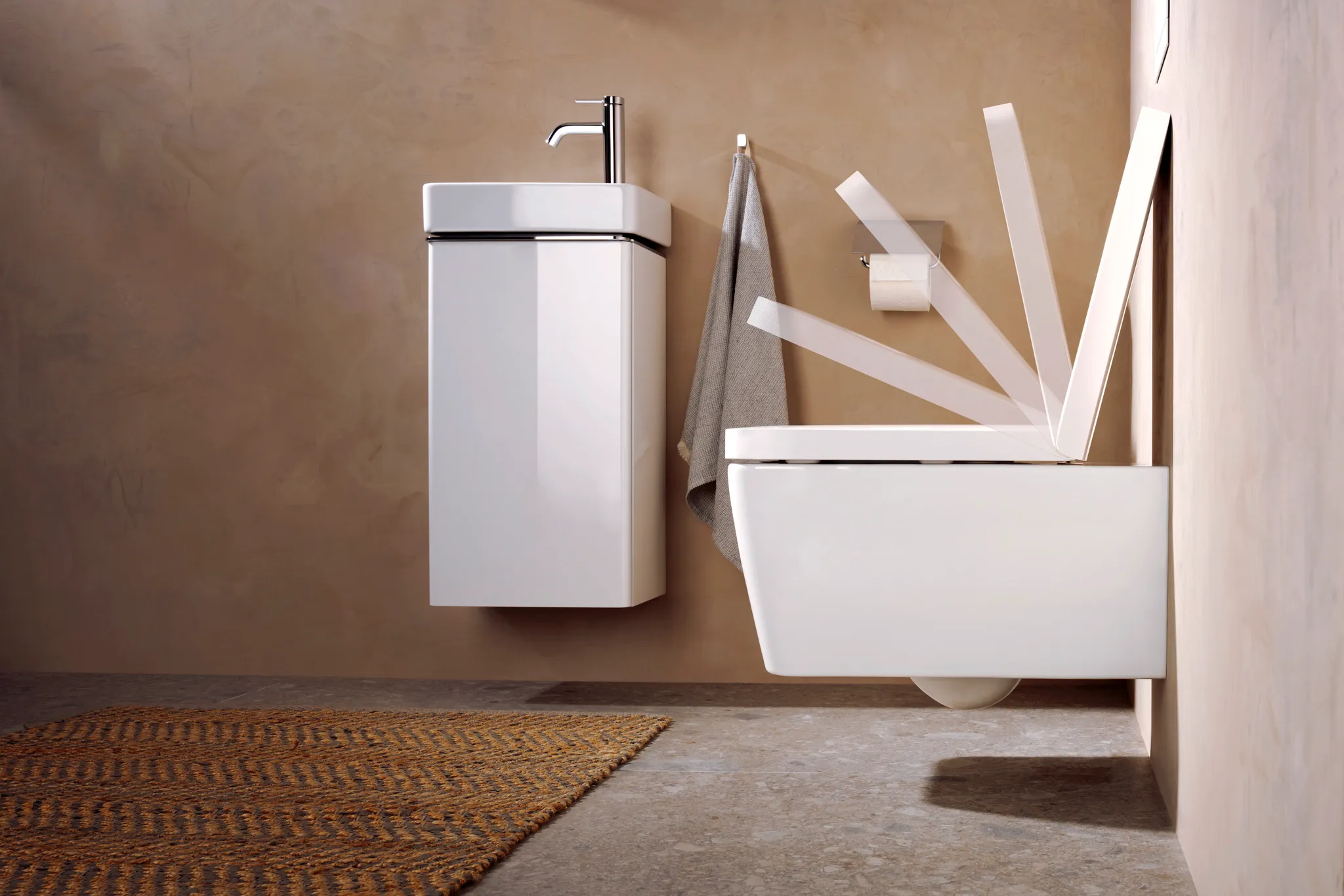 EluPura Q Wand WC Set 540 ohne Spülrand mit WC Sitz mit SoftClose and QuickRelease, SmartClean Weiß EluPura Q Wand WC Set 540 ohne Spülrand mit WC Sitz mit SoftClose and QuickRelease, SmartClean Weiß