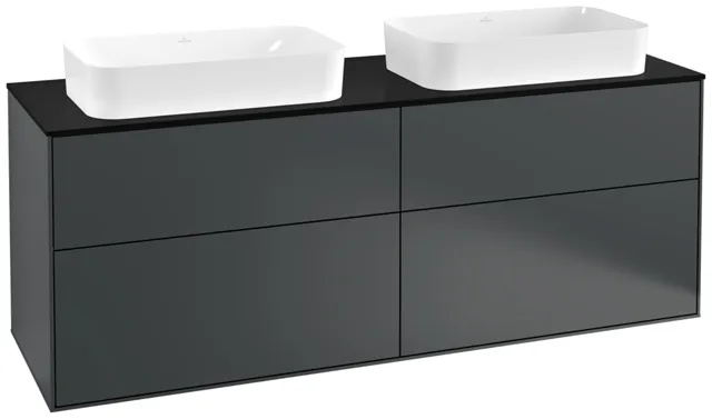 Villeroy & Boch Waschtischunterschrank „Finion“ für Schrankwaschtisch 160 × 60,3 × 50,1 cm 4 Schubladen, für 2 Waschbecken links und rechts