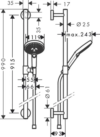 Hansgrohe Raindance Select S 120 3jet, Chrom Hansgrohe Raindance Select S 120 3jet, Chrom