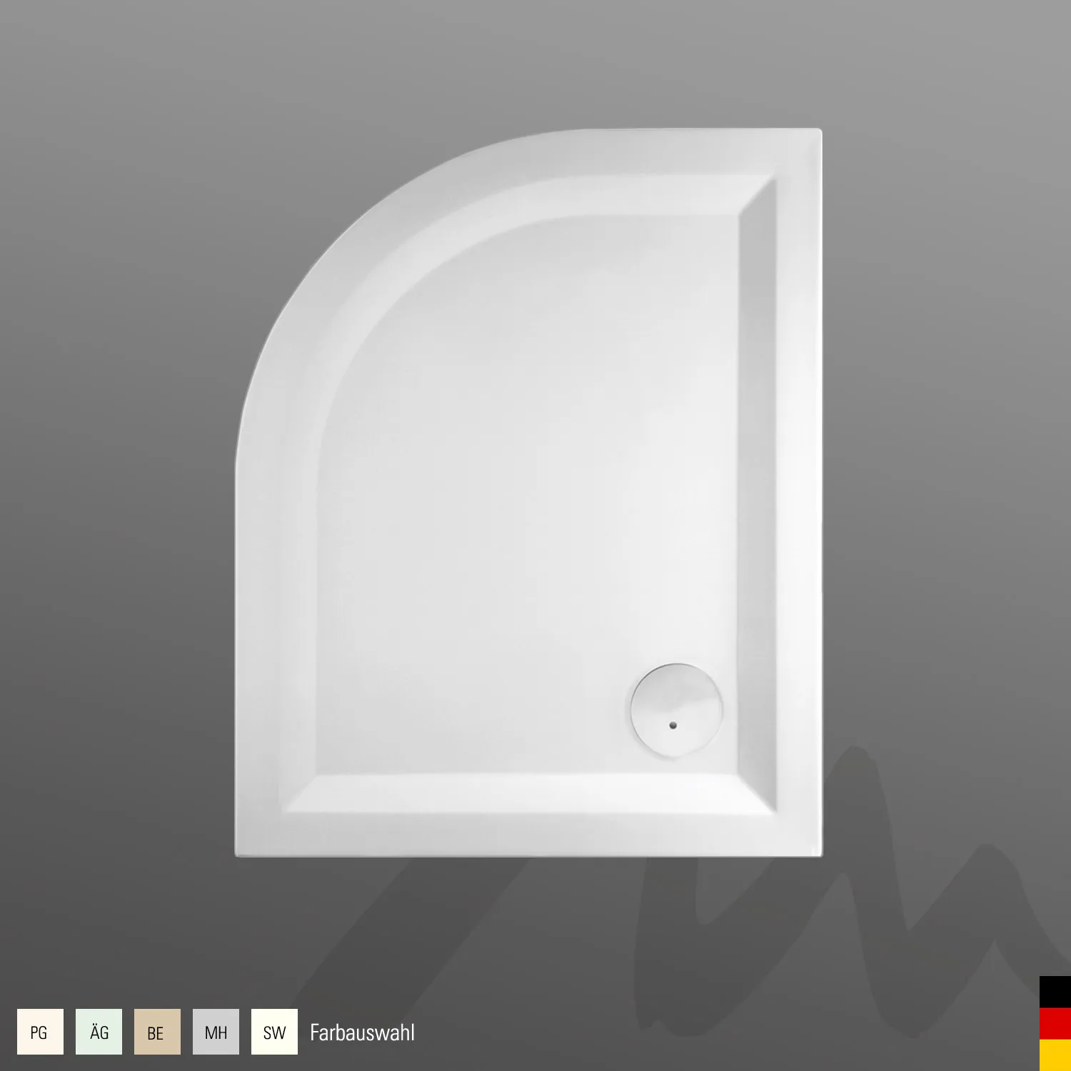 Mauersberger Acryl-Duschwanne albis 100/80 SF links Mauersberger Acryl-Duschwanne albis 100/80 SF links