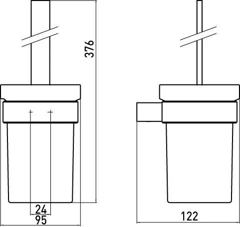 emco loft BürstengarniturGlas satiniert, Bürste schwarz, chrom emco loft BürstengarniturGlas satiniert, Bürste schwarz, chrom