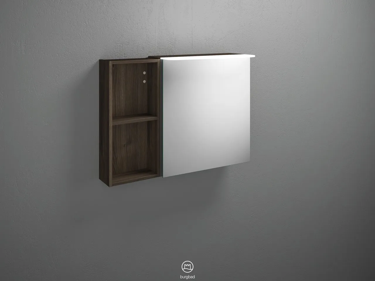 Burgbad Spiegelschrank Badu SFTW090, 310x900x665 mm, LED-Aufsatzleuchte 4200 K, Energieeffizienzklasse E Burgbad Spiegelschrank Badu SFTW090, 310x900x665 mm, LED-Aufsatzleuchte 4200 K, Energieeffizienzklasse E