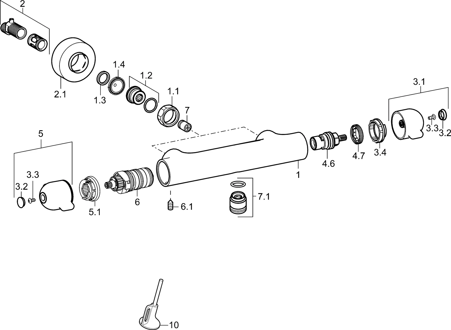 HansaMEDIPRO Duscharmatur Wandmontage Thermostat Chrom DN15 HansaMEDIPRO Duscharmatur Wandmontage Thermostat Chrom DN15