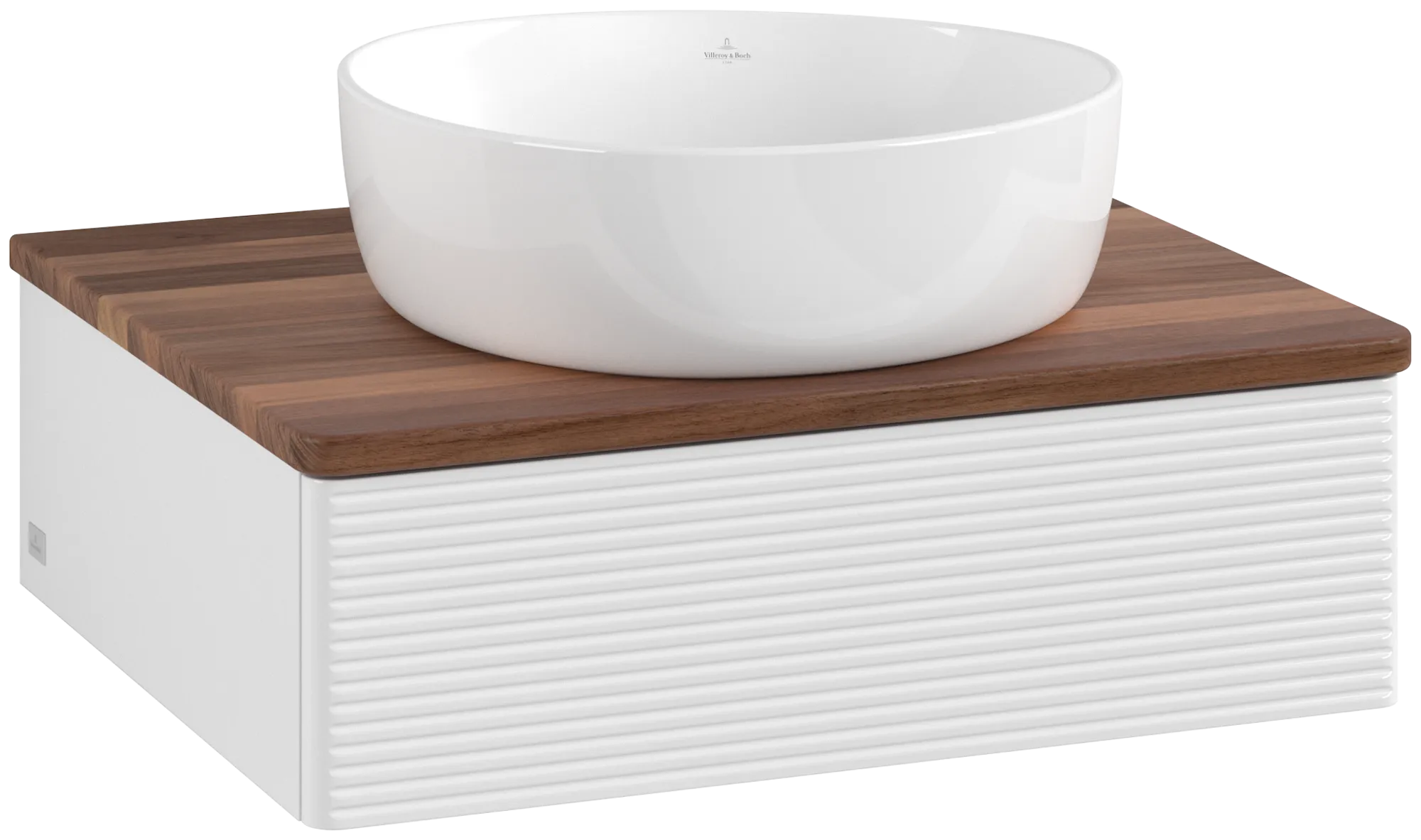 Villeroy & Boch Waschbeckenunterschrank Antao K07_1, Glossy White Lacquer, 600x190x500 mm, mit SoftClosing und Push-to-open Funktion