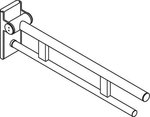 Mobiler Stützklappgriff Duo, Design A des Systems 900, Edelstahl, PVD, Ausladung 700 mm, in Farbe CK (Messing glänzend) Mobiler Stützklappgriff Duo, Design A des Systems 900, Edelstahl, PVD, Ausladung 700 mm, in Farbe CK (Messing glänzend)