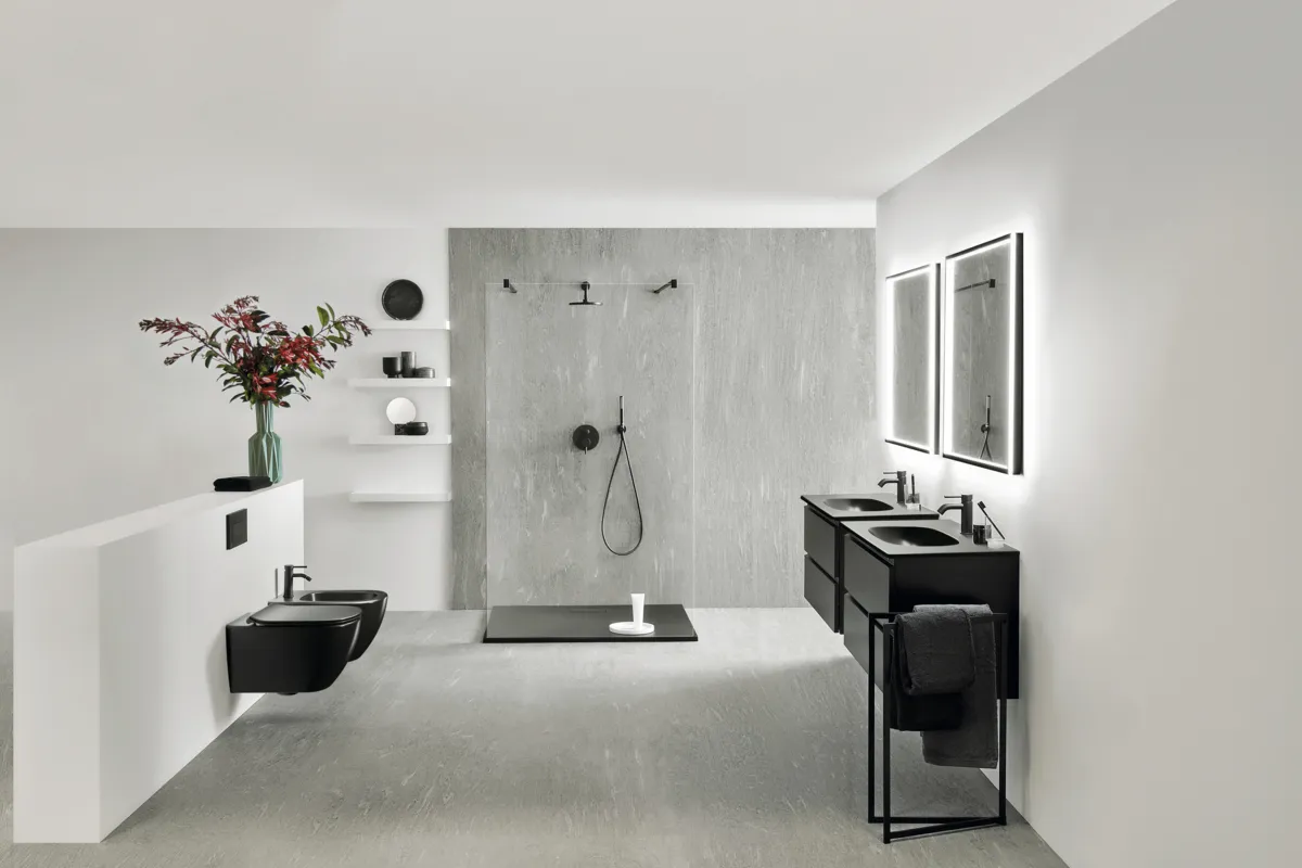 Betätigungsplatte M1 Oleas, mechanische Auslösung, Schwarz Betätigungsplatte M1 Oleas, mechanische Auslösung, Schwarz