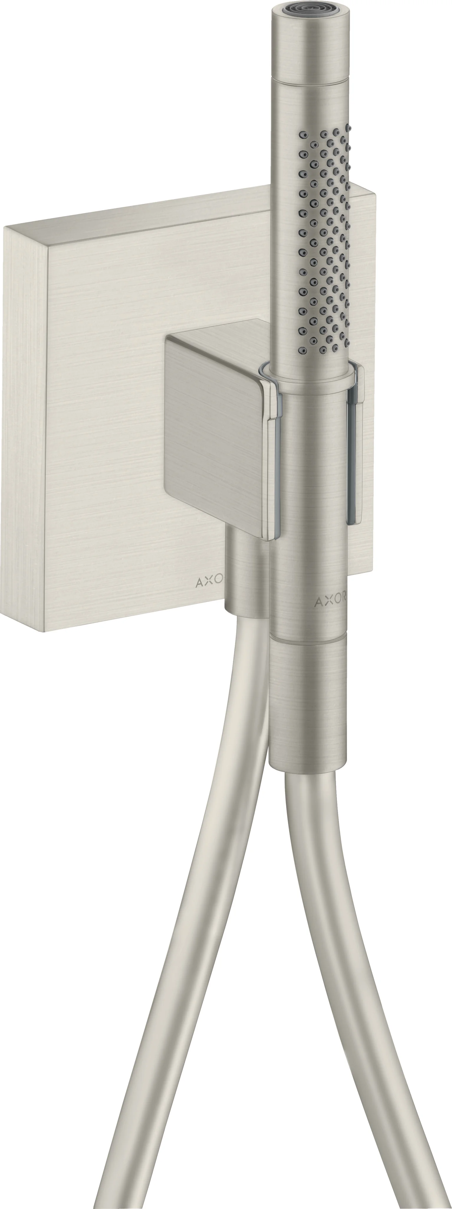 Hansgrohe AXOR Starck Portereinheit mit Stabhandbrause – Edelstahl Optic, Brausekopf 68 x 24 mm, Schlauchlänge 1.250 mm Hansgrohe AXOR Starck Portereinheit mit Stabhandbrause – Edelstahl Optic, Brausekopf 68 x 24 mm, Schlauchlänge 1.250 mm
