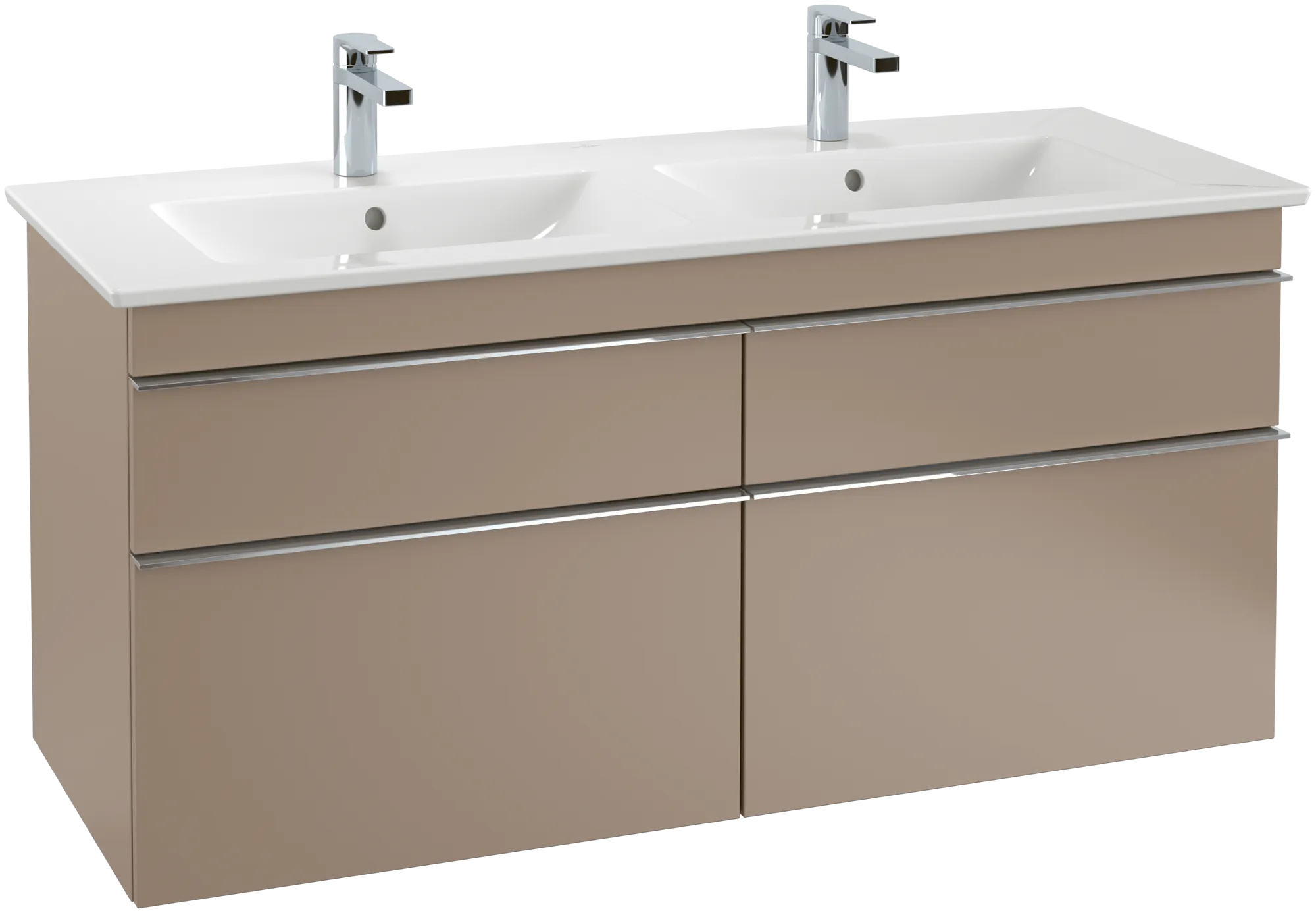 Villeroy & Boch Doppelwaschtisch „Venticello“ 1300 × 500 × 170 mm, für Becken mittig, mit Hahnlochbohrung, Hahnlochposition links und rechts in Weiß Alpin Villeroy & Boch Doppelwaschtisch „Venticello“ 1300 × 500 × 170 mm, für Becken mittig, mit Hahnlochbohrung, Hahnlochposition links und rechts in Weiß Alpin