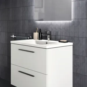 Waschbecken „i.lifeB“ 81 × 51 × 18 cm, Hahnlochposition mittig in Weiß Waschbecken „i.lifeB“ 81 × 51 × 18 cm, Hahnlochposition mittig in Weiß