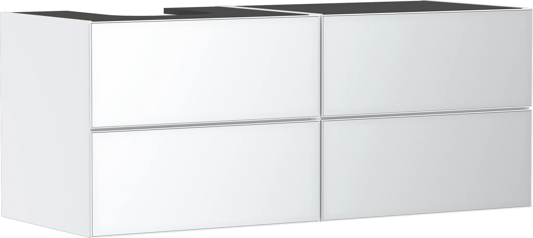 Hansgrohe Xevolos E Waschtischunterschrank Mattweiß 1370⁄550 mit 4 Schubkästen für Konsole links Hansgrohe Xevolos E Waschtischunterschrank Mattweiß 1370⁄550 mit 4 Schubkästen für Konsole links