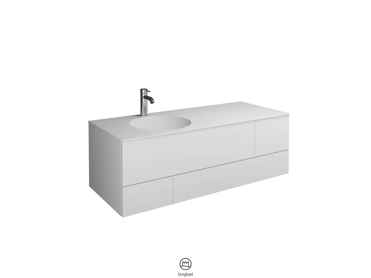burgbad Badmöbelset „Coco“ in Dunkelgrau Solid Matt