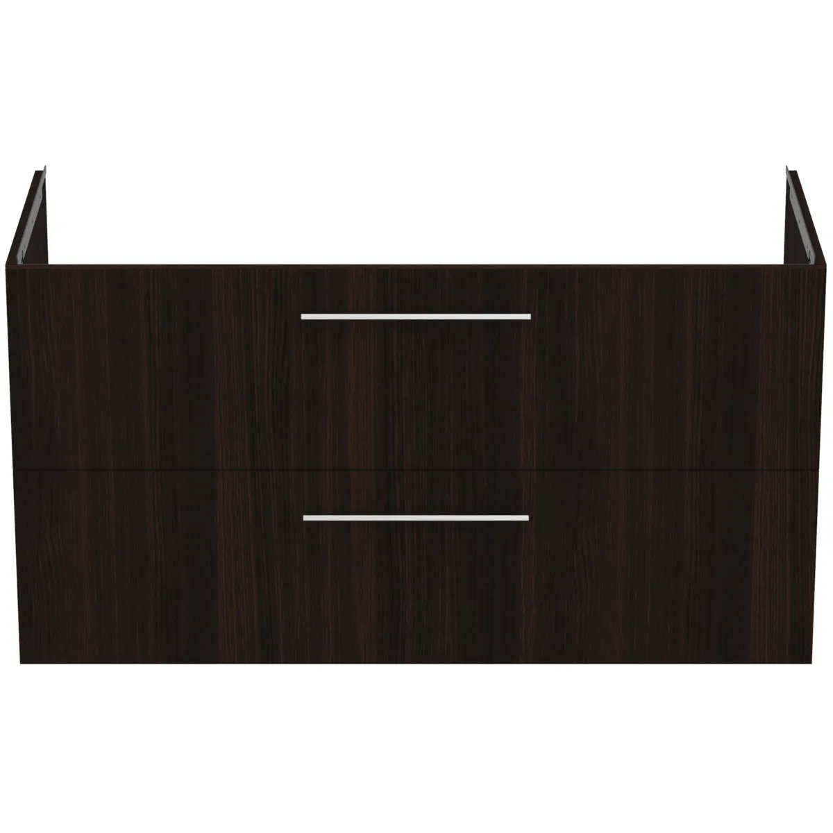 Möbelwaschtischunterschrank i.life B 2 Auszüge Siphonausschnitt auf der rechten Seite 1200x505x630mm Weiß matt