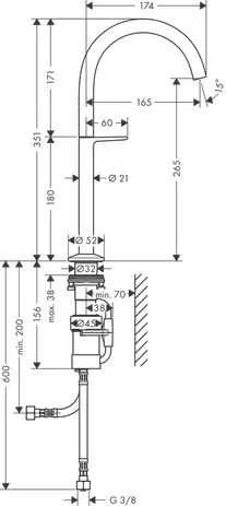 Hansgrohe AXOR One Waschtischmischer Select 260, Chrom Hansgrohe AXOR One Waschtischmischer Select 260, Chrom