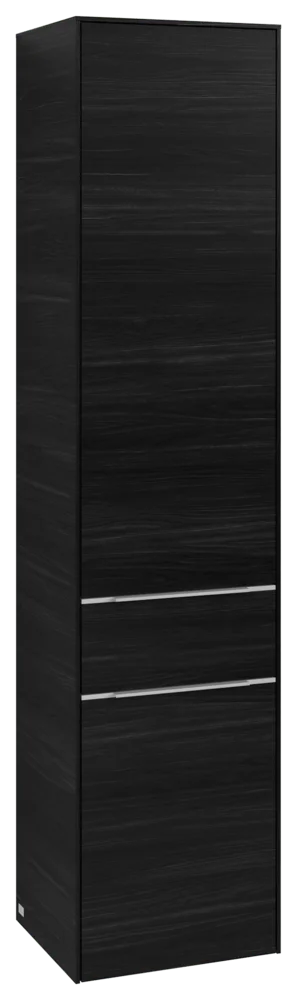 Villeroy & Boch Hochschrank Subway 3.0, eckig, Black Oak, 400 x 1710 mm, 2 Türen, 1 Auszug, mit Absenkautomatik Villeroy & Boch Hochschrank Subway 3.0, eckig, Black Oak, 400 x 1710 mm, 2 Türen, 1 Auszug, mit Absenkautomatik