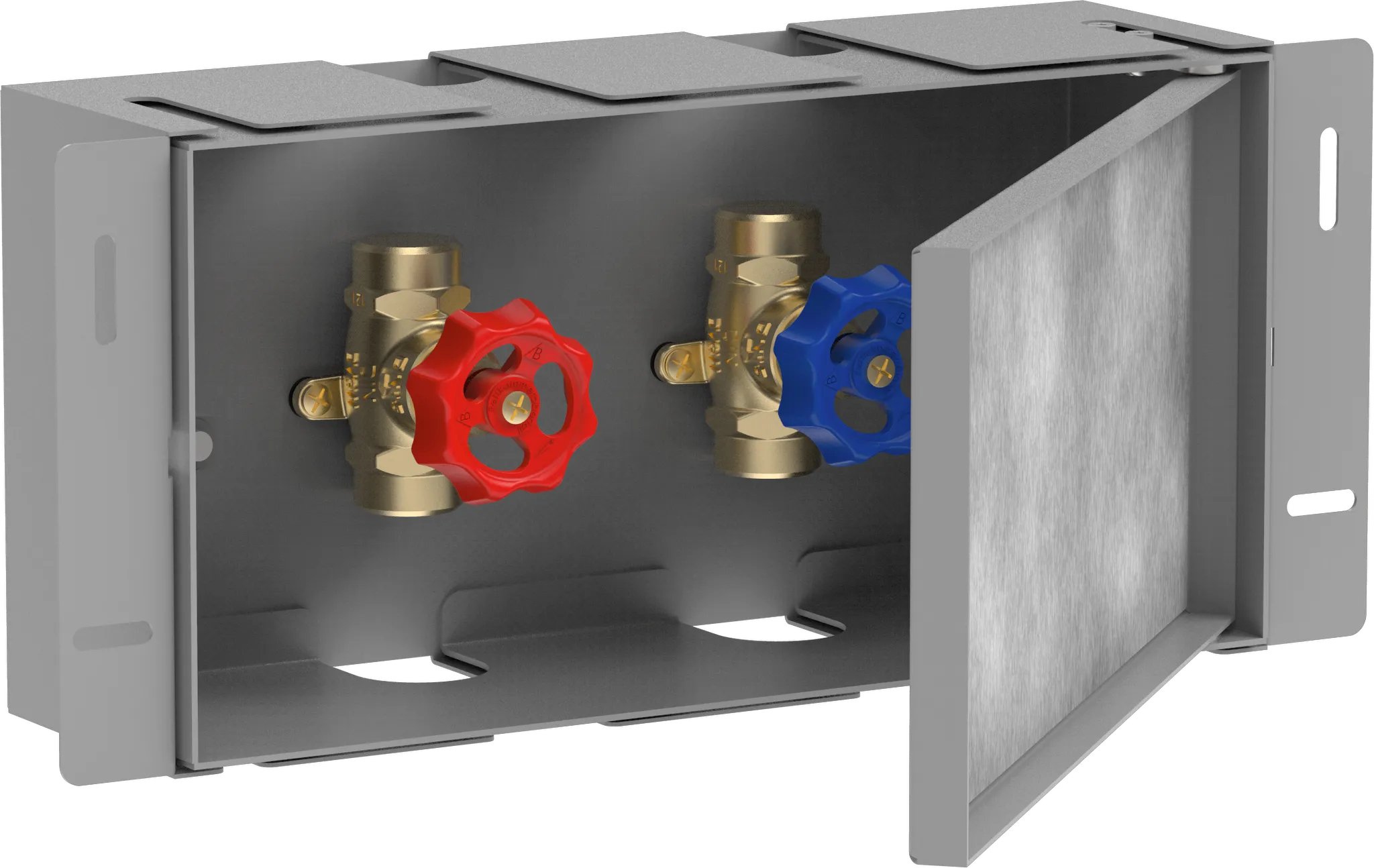 Hansgrohe XtraStoris Safe Wandnische mit befliesbarer Tür und integriertem Absperrventil, 150/300/100mm, Edelstahl Optic Hansgrohe XtraStoris Safe Wandnische mit befliesbarer Tür und integriertem Absperrventil, 150/300/100mm, Edelstahl Optic