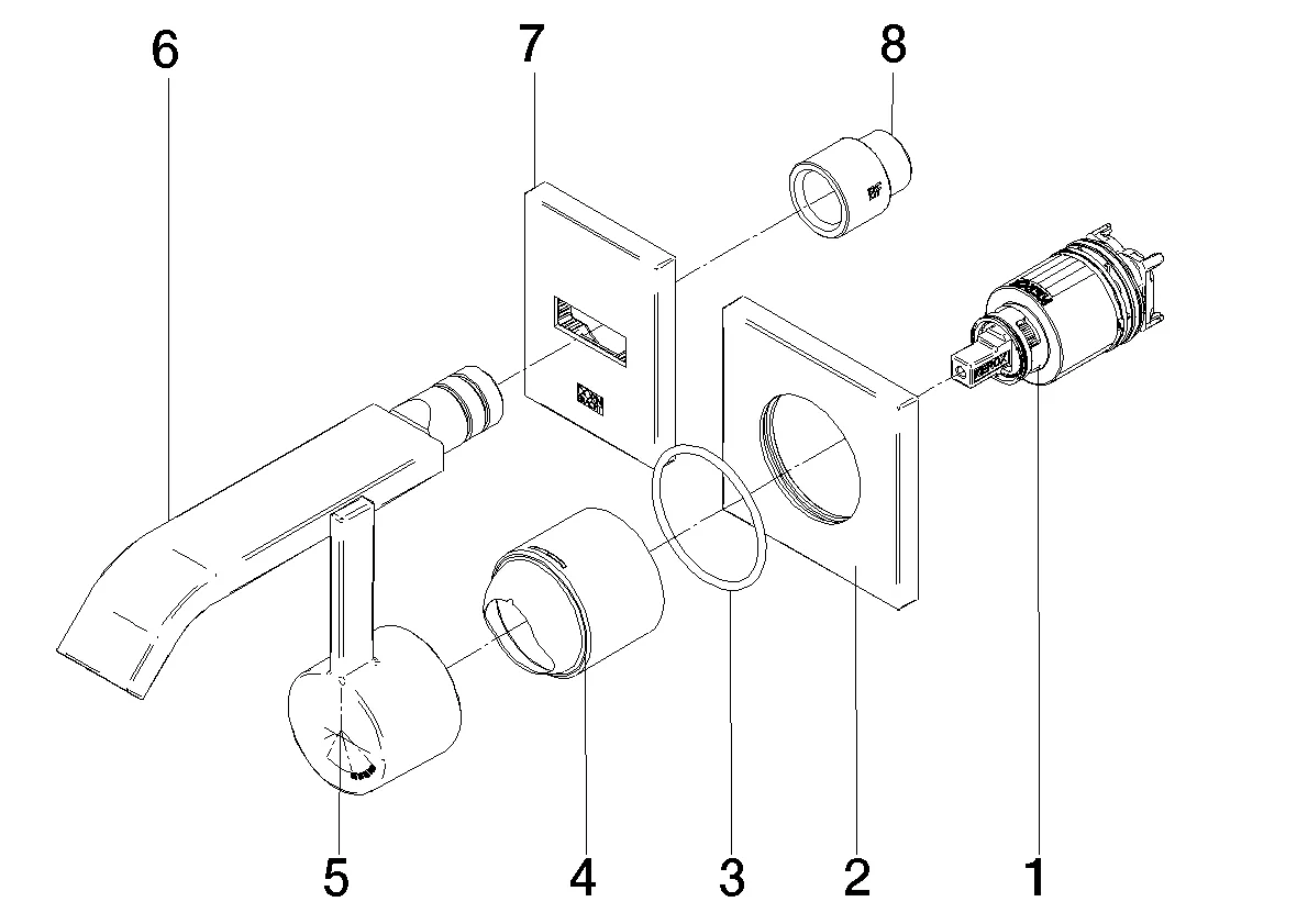 Waschtisch-Wand-Einhandbatterie ohne Ablaufgarnitur IMO Chrom 36860671 Waschtisch-Wand-Einhandbatterie ohne Ablaufgarnitur IMO Chrom 36860671
