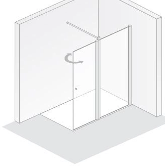 HSK Walk-In-Duschkabine Frontelement mit beweglichem Seitenteil „Easy 2“ Glas Linea 02, Profile Weiß, B: 1600 mm H: 2000 mm HSK Walk-In-Duschkabine Frontelement mit beweglichem Seitenteil „Easy 2“ Glas Linea 02, Profile Weiß, B: 1600 mm H: 2000 mm