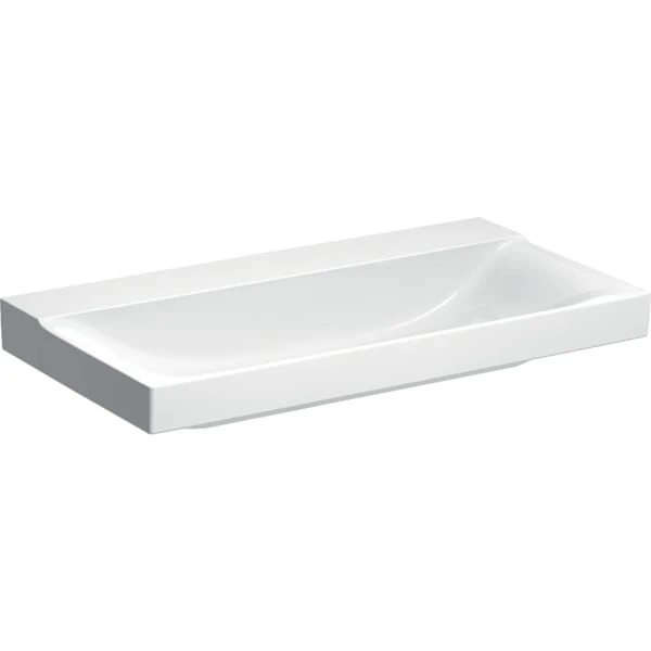 Wandwaschtisch „Xeno2“, rechteckig, mittig 90 × 48 cm mit KeraTect® Wandwaschtisch „Xeno2“, rechteckig, mittig 90 × 48 cm mit KeraTect®