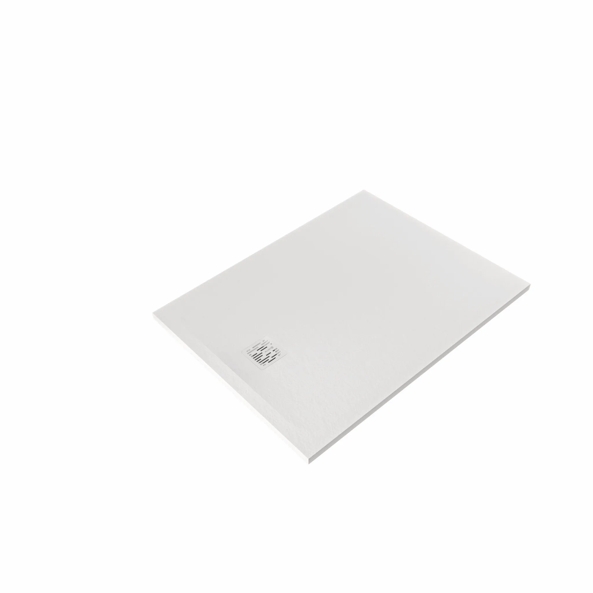 -TERRA Duschwanne 90 x 160 H3 cm Abflussabdeckung inkl. Mattweiß