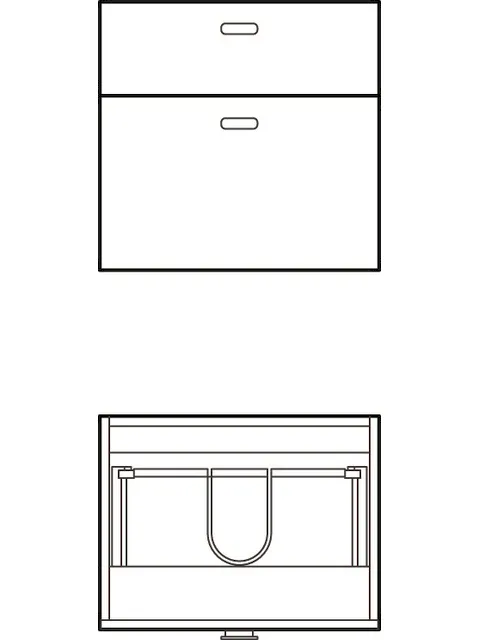 Ideal Standard Auszugsfront Connect Cube, Amerikanische Eiche Dekor, WTUS 550 mm