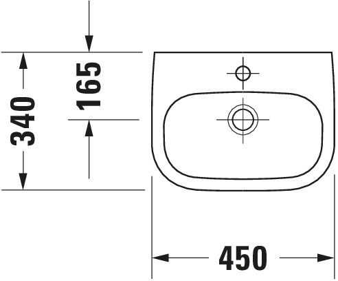 Handwaschbecken „D-Code“, Form rechteckig 45 × 34 cm 