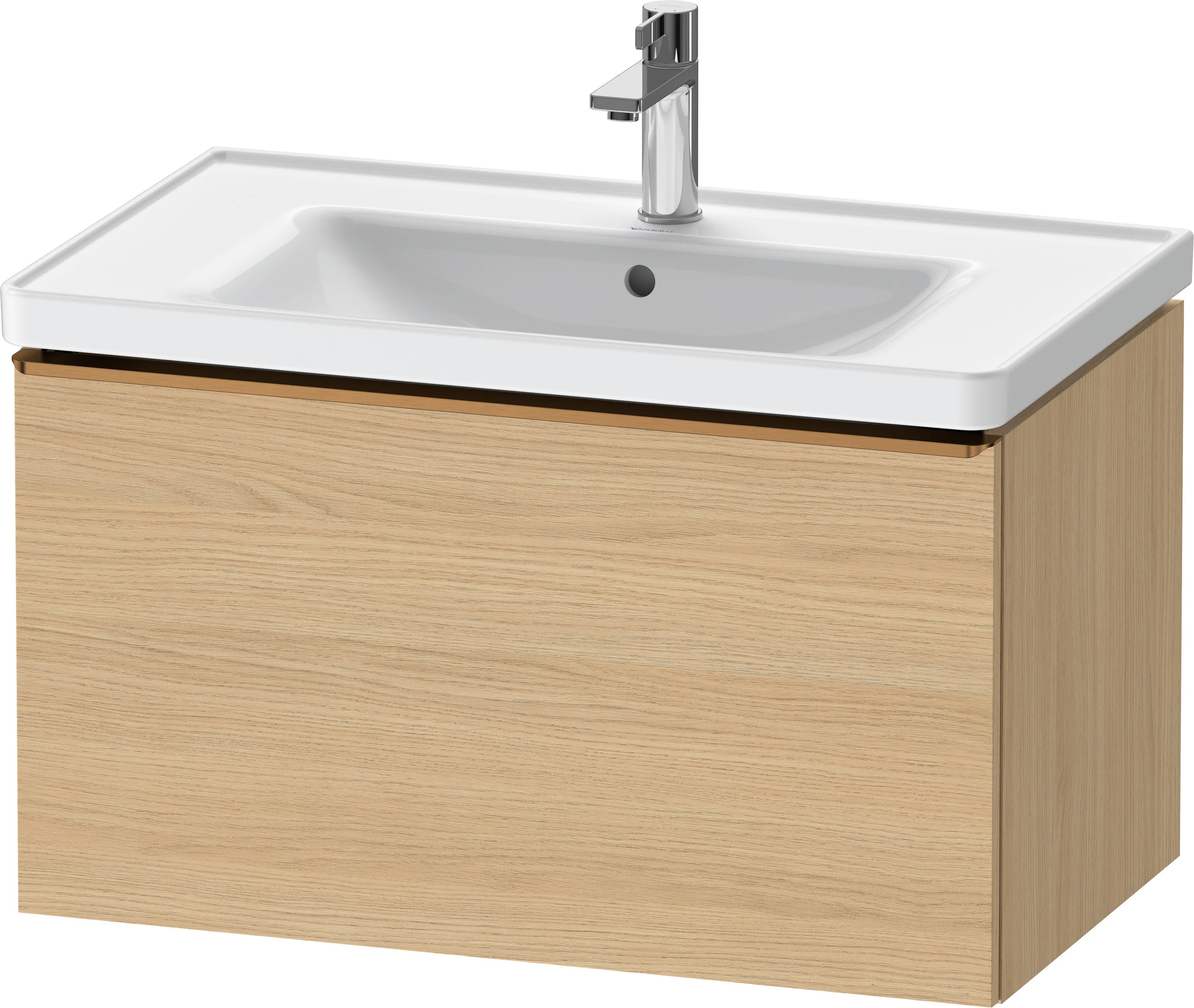 Duravit Waschtischunterschrank wandhängend „D-Neo“ 78,4 × 44 × 45,2 cm Eiche Natur