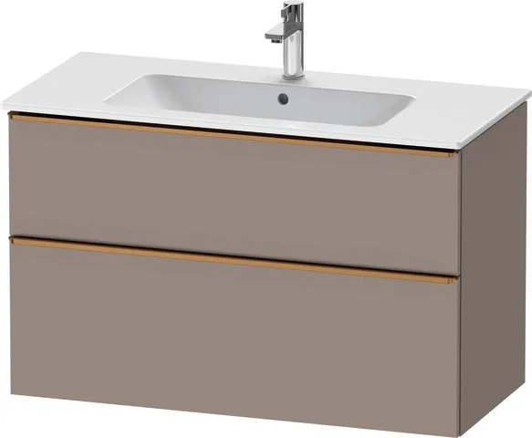 Duravit Waschtischunterschrank wandhängend „D-Neo“ 101 × 62,5 × 46,2 cm Basalt Matt