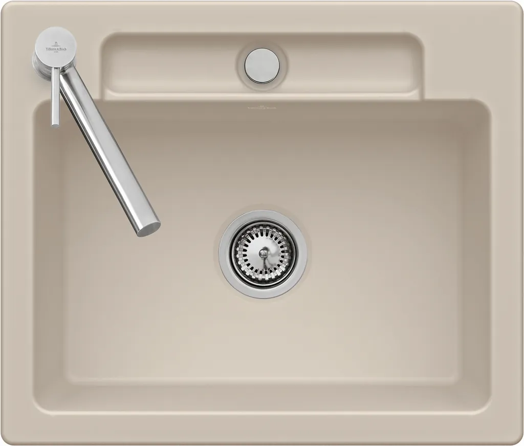Villeroy & Boch Einbau-Küchenspülbecken „Siluet“ 60 S 600 × 510 × 220 mm in Stone White Villeroy & Boch Einbau-Küchenspülbecken „Siluet“ 60 S 600 × 510 × 220 mm in Stone White