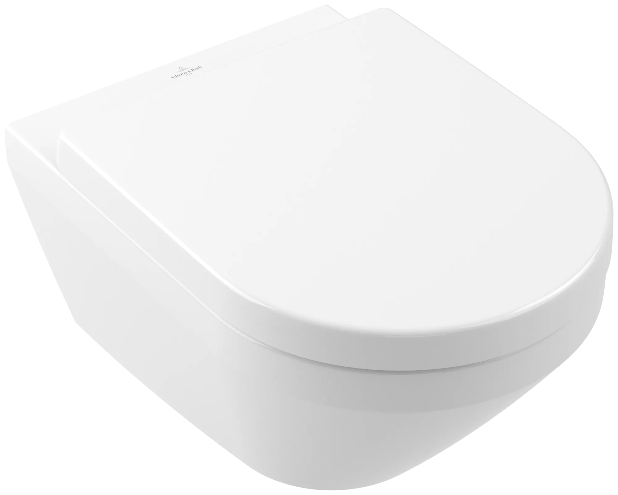 Villeroy & Boch Architectura Tiefspül-WC spülrandlos, Rund, Weiß Alpin CeramicPlus, 370x530 mm, Höhe 355 mm, wandhängend