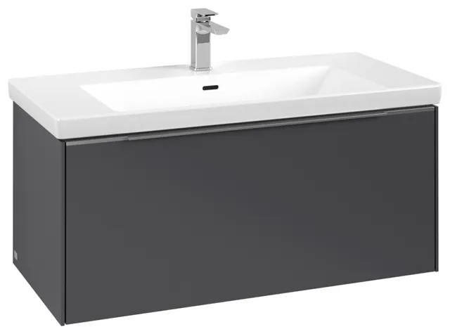 Villeroy & Boch Waschtischunterschrank „Subway 3.0“ für Schrankwaschtisch 973 × 429 × 478 mm Graphite, für Becken mittig Villeroy & Boch Waschtischunterschrank „Subway 3.0“ für Schrankwaschtisch 973 × 429 × 478 mm Graphite, für Becken mittig
