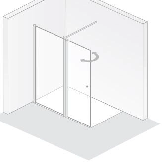 HSK Walk-In-Duschkabine Frontelement mit beweglichem Seitenteil „Easy 2“ Glas Linea 02, Profile Weiß, B: 1600 mm H: 2000 mm HSK Walk-In-Duschkabine Frontelement mit beweglichem Seitenteil „Easy 2“ Glas Linea 02, Profile Weiß, B: 1600 mm H: 2000 mm