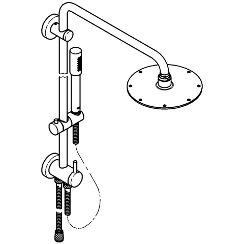 Grohe Rainshower System 210 Duschsystem mit Umstellung Wandmontage 450 mm chrom Grohe Rainshower System 210 Duschsystem mit Umstellung Wandmontage 450 mm chrom