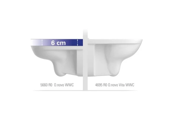 Villeroy & Boch Tiefspül-WC ViCare spülrandlos 4695R0 Oval wandhängend Weiß Alpin CeramicPlus