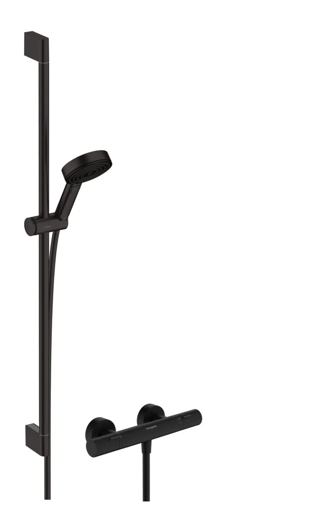 Hansgrohe Pulsify Select S Brausesystem EcoSmart Ecostat Fine 105 mm, 90 cm, Mattschwarz