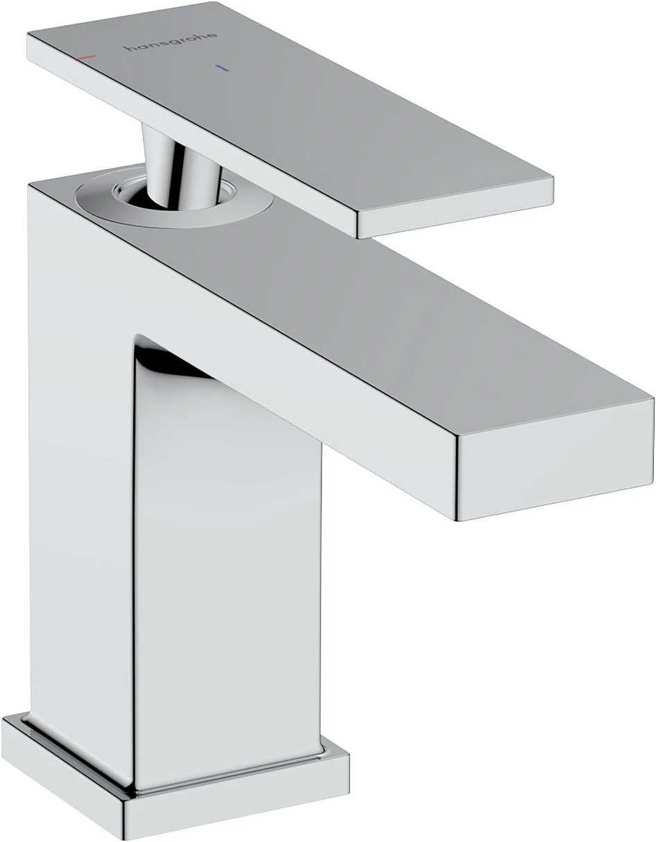 Hansgrohe Tecturis E Einhebel-Waschtischmischer 80 CoolStart EcoSmart+ mit Zugstangen-Ablaufgarnitur Chrom, Ausladung 122 mm, Auslaufhöhe 90 mm