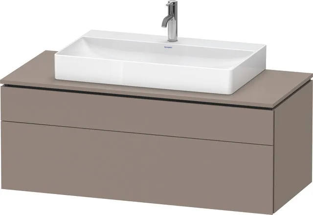 Duravit Waschtischunterschrank wandhängend „L-Cube“ 122 × 48,2 × 55 cm Basalt Matt, mittig Duravit Waschtischunterschrank wandhängend „L-Cube“ 122 × 48,2 × 55 cm Basalt Matt, mittig