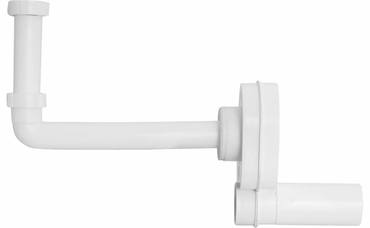 Wandeinbaugeruchverschluss KS weiß DN 32 Abgang waagerecht 50mm Einlaufbg. 90Grad Wandeinbaugeruchverschluss KS weiß DN 32 Abgang waagerecht 50mm Einlaufbg. 90Grad