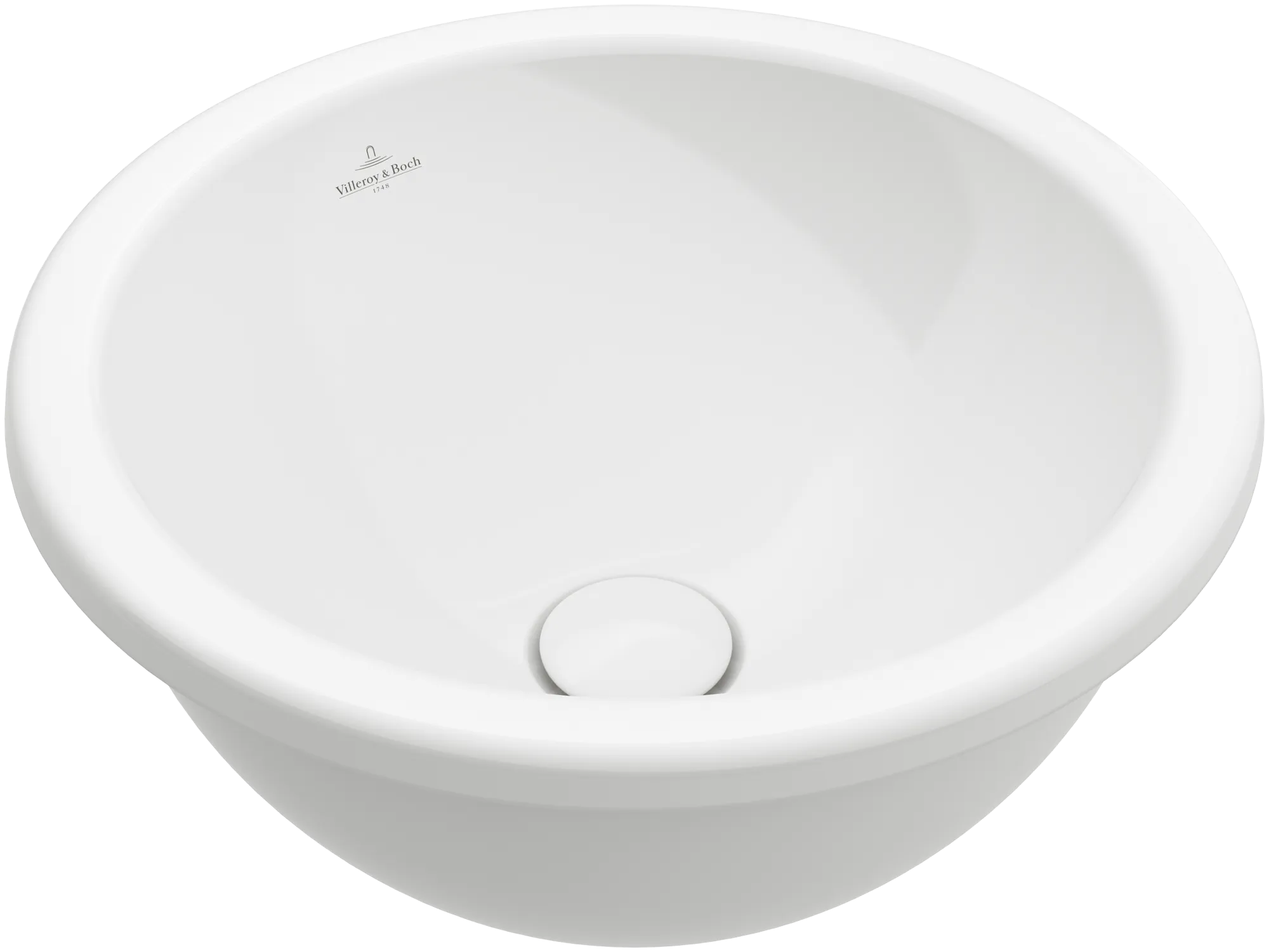 Villeroy & Boch Einbauwaschtisch aus TitanCeram „Loop & Friends“ ohne Hahnlochbohrung, ⌀ 390 mm, ohne Hahnlochbohrung in Weiß Alpin Villeroy & Boch Einbauwaschtisch aus TitanCeram „Loop & Friends“ ohne Hahnlochbohrung, ⌀ 390 mm, ohne Hahnlochbohrung in Weiß Alpin