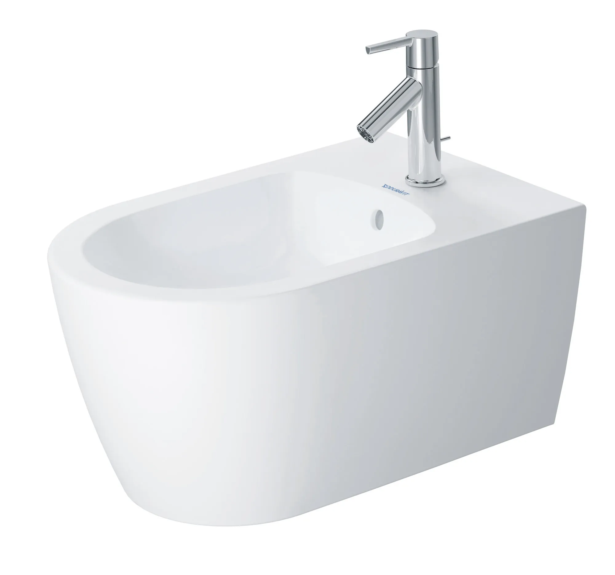 Duravit Wand-Bidet „ME by Starck“, Befestigung sichtbar 37 × 57 × 29,5 cm in Weiß Seidenmatt Duravit Wand-Bidet „ME by Starck“, Befestigung sichtbar 37 × 57 × 29,5 cm in Weiß Seidenmatt