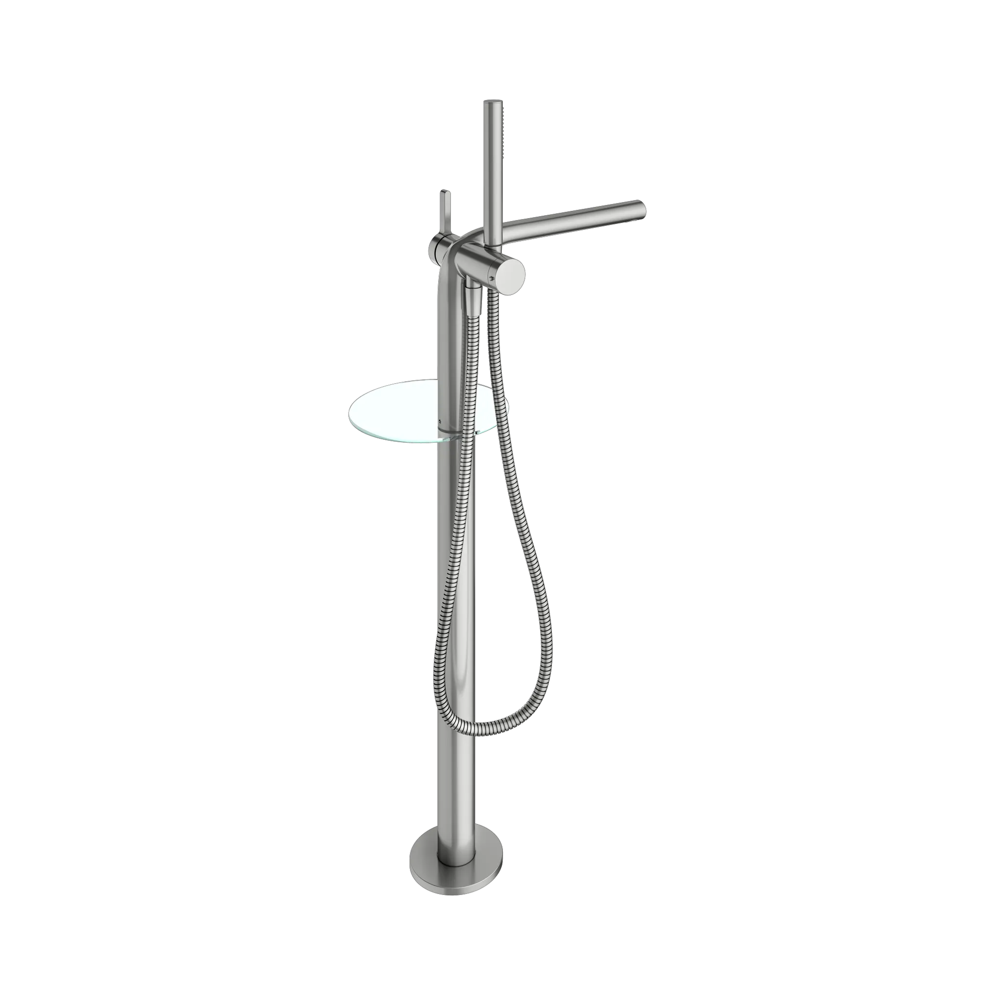 KEUCO EDITION 400 Einhebel-Wannenmischer bodenstehend Edelstahl-finish