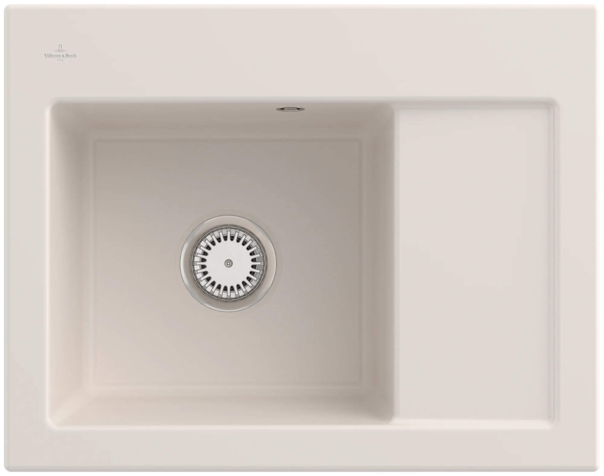 Villeroy & Boch Einbauspüle Subway 45 Compact Crema CeramicPlus 650x510 mm, 220 mm Höhe, 375x350 mm Becken, Handbetätigung, Edelstahl-Körbchen und Ventilkelch Villeroy & Boch Einbauspüle Subway 45 Compact Crema CeramicPlus 650x510 mm, 220 mm Höhe, 375x350 mm Becken, Handbetätigung, Edelstahl-Körbchen und Ventilkelch