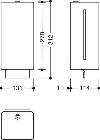 HEWI Seifenspender 12,4 × 13 × 27 cm