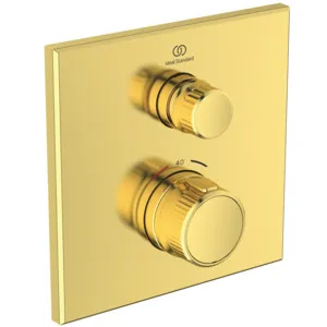 Ideal Standard Ceratherm Navigo Brausethermostat Unterputz 1 Verbraucher Eckig Brushed Gold
