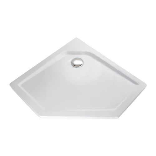 HSK fünfeck Acryl-Duschwanne „superflach“ 90 × 90 cm in Weiß