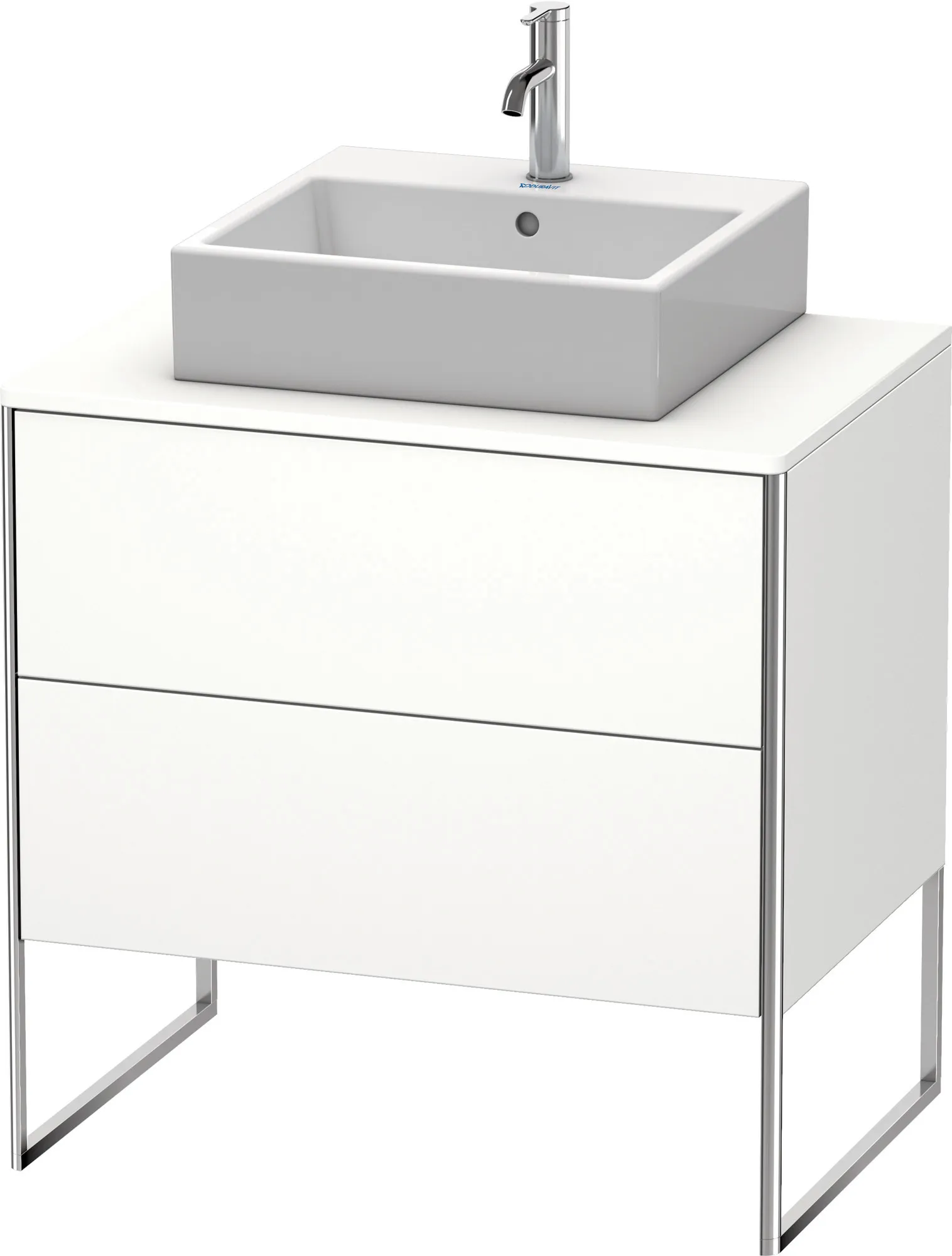 Duravit Waschtischunterschrank bodenstehend „XSquare“ 80 × 77,8 × 54,8 cm Weiß Supermatt