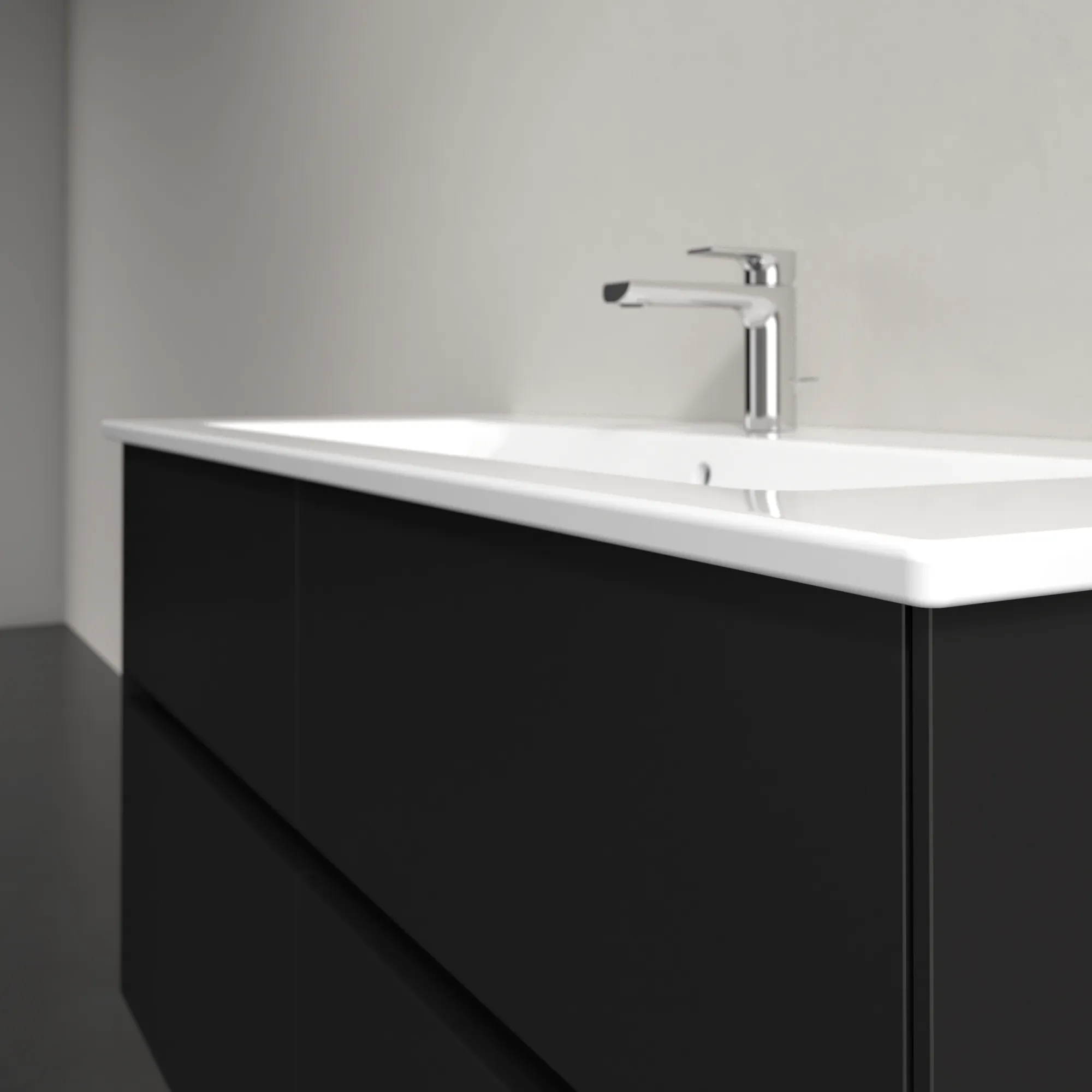 Villeroy & Boch Waschtischunterschrank „Collaro“ 1161 × 610 × 480 mm Volcano Black, mit Beleuchtung, für Becken mittig Villeroy & Boch Waschtischunterschrank „Collaro“ 1161 × 610 × 480 mm Volcano Black, mit Beleuchtung, für Becken mittig